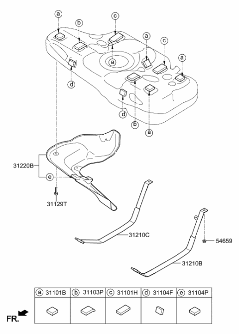 2020 Hyundai Elantra Korean made Fuel System Diagram 2
