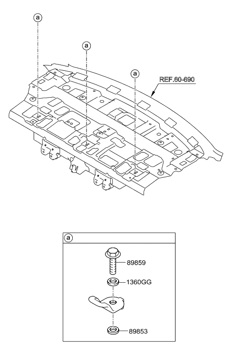 2016 Hyundai Elantra US Alabama made Child Rest Holder Diagram
