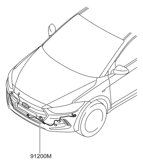 2017 Hyundai Elantra Wiring Assembly-Fem Diagram for 91870-F3010