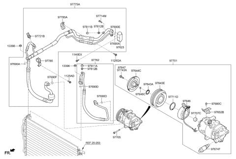 2018 Hyundai Elantra Air conditioning System-Cooler Line Diagram 1