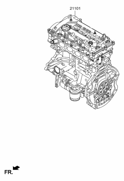 2016 Hyundai Elantra US Alabama made Sub Engine Diagram 1