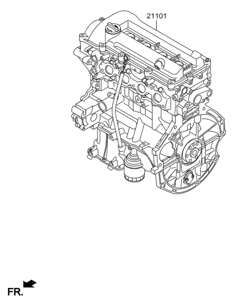 2016 Hyundai Elantra US Alabama made Sub Engine Diagram 2