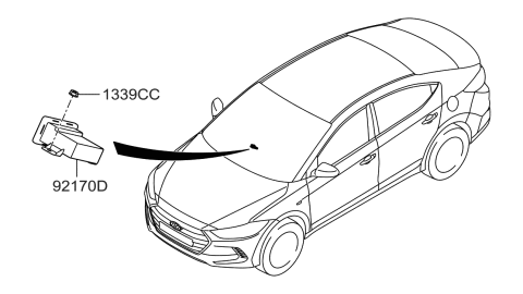 2017 Hyundai Elantra US Alabama made Head Lamp Diagram 3