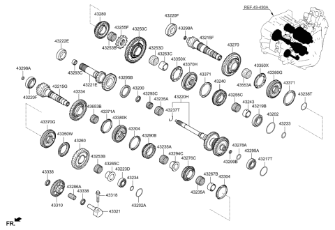 2016 Hyundai Elantra Transaxle Gear-Manual Diagram 1