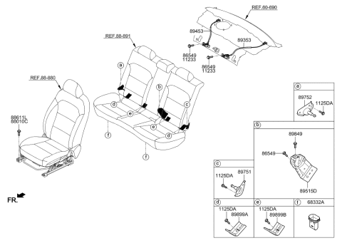 2017 Hyundai Elantra US Alabama made Hardware-Seat Diagram
