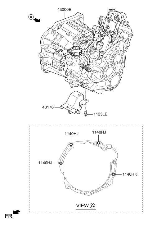 2018 Hyundai Elantra Transaxle Assy-Manual Diagram 1