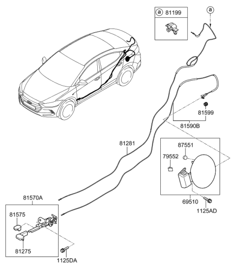 2016 Hyundai Elantra Fuel Filler Door Diagram