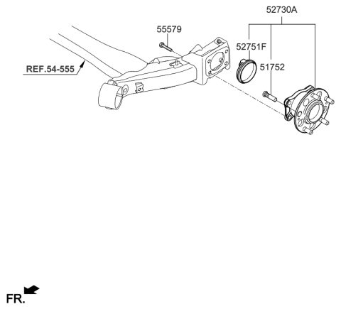 2017 Hyundai Elantra US Alabama made Rear Axle Diagram