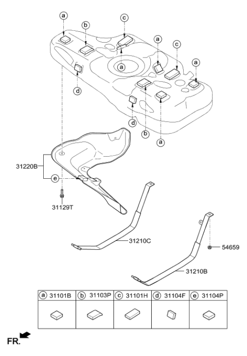 2016 Hyundai Elantra US Alabama made Fuel System Diagram 2