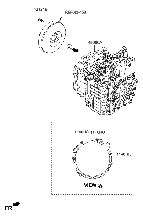 2018 Hyundai Elantra Transaxle Assy-Auto Diagram