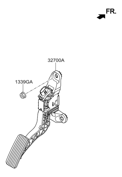 2017 Hyundai Elantra US Alabama made Accelerator Pedal Diagram