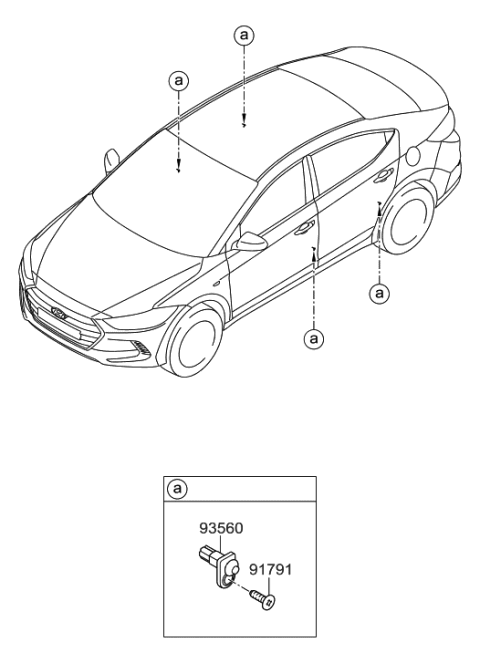 2017 Hyundai Elantra US Alabama made Switch Diagram 2