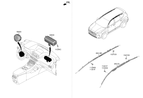 2022 Hyundai Santa Fe Module Assembly-STRG Wheel Air Bag Diagram for 80100-S2000-NNB