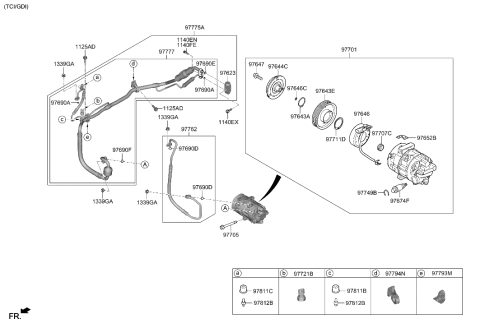 2022 Hyundai Santa Fe Tube Assembly-Suction & Liquid Diagram for 97775-S2330