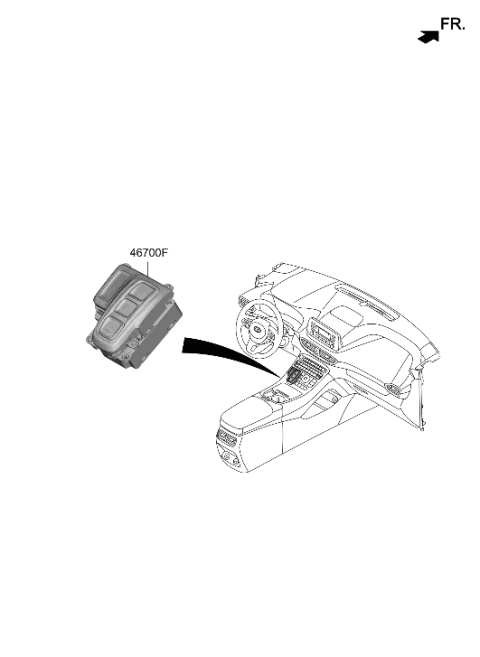 2022 Hyundai Santa Fe Lever Complete-Shift By Wire Diagram for 467W0-S1100-PPJ