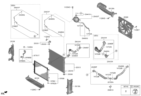 2023 Hyundai Santa Fe Guard-Air,RH Diagram for 29134-S2000