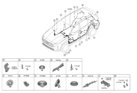 2021 Hyundai Santa Fe Floor Wiring Diagram