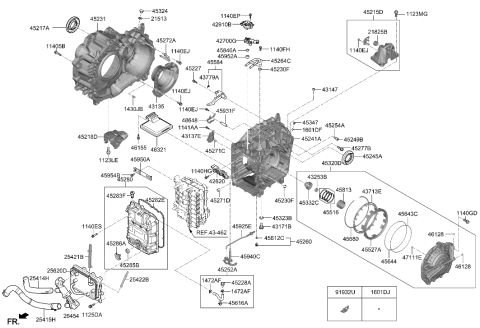 2021 Hyundai Santa Fe Auto Transmission Case Diagram 1