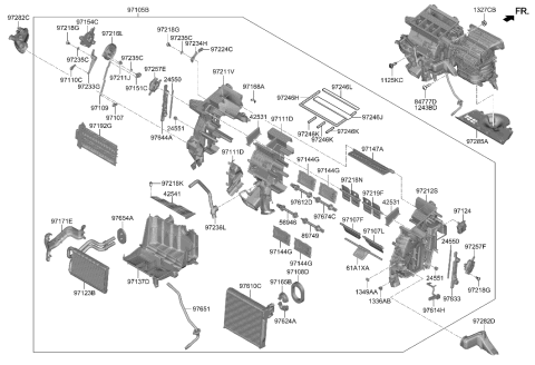 2023 Hyundai Santa Fe Heater System-Heater & Blower Diagram 1