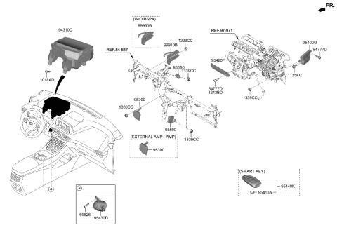 2003 Hyundai XG350 Fob-Smart Key Diagram for 95440-S1570