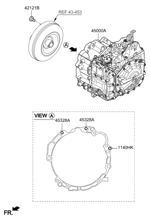 2023 Hyundai Santa Fe Transaxle Assy-Auto Diagram