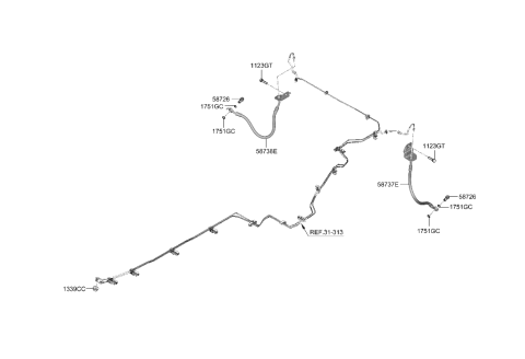 2022 Hyundai Santa Fe Brake Fluid Line Diagram 2