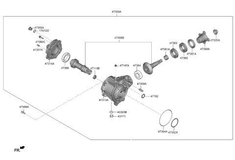 2022 Hyundai Santa Fe Transfer Assy Diagram 1