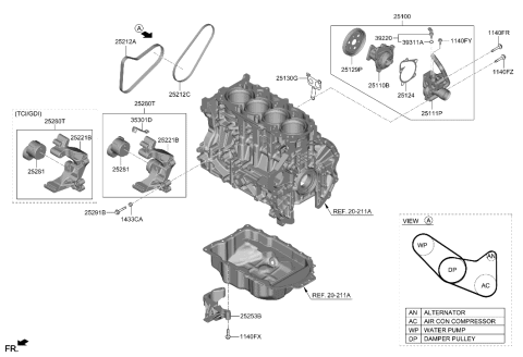 2023 Hyundai Santa Fe Coolant Pump Diagram