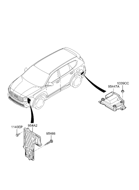 2003 Hyundai XG350 TCU Diagram for 954A1-2N250