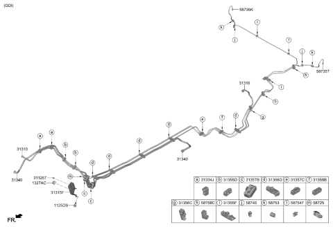 2023 Hyundai Santa Fe Fuel Line Diagram 1