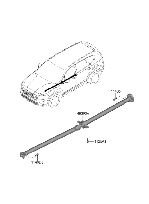 2021 Hyundai Santa Fe Propeller Shaft Diagram