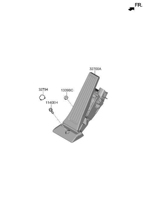 2021 Hyundai Santa Fe Accelerator Pedal Diagram