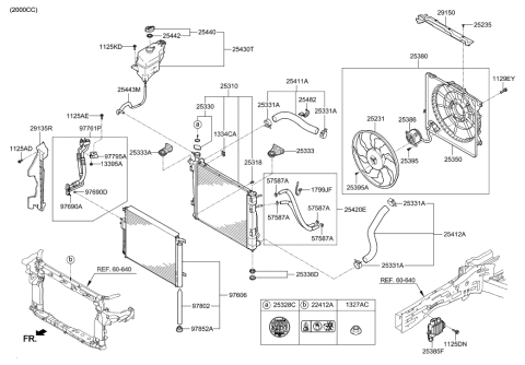 2019 Hyundai Kona Electric Clip-Hose Diagram for 25481-2G000