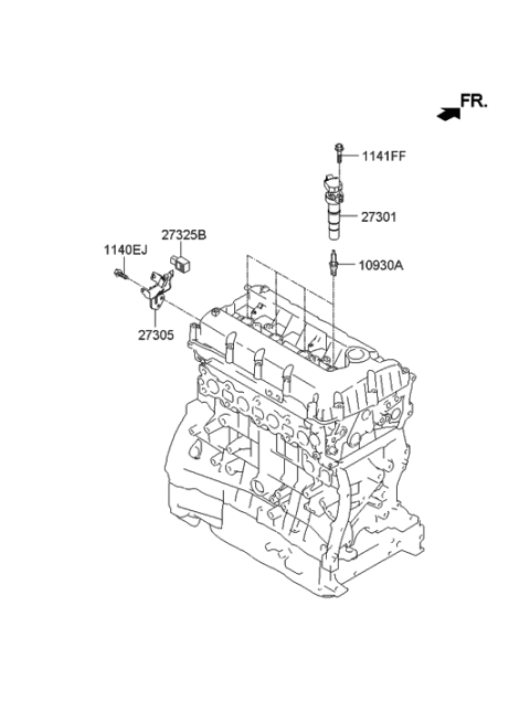 2013 Hyundai Santa Fe Sport Spark Plug & Cable Diagram 2