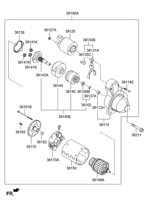 2015 Hyundai Santa Fe Sport Starter Diagram 3