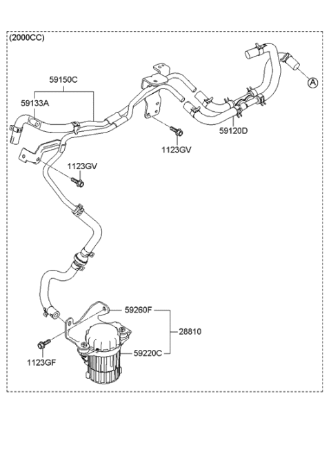 2019 Hyundai Kona HOSE/PIPE Assembly-Vacuum Diagram for 59150-4Z200