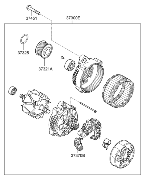 2013 Hyundai Santa Fe Sport Alternator Diagram 2