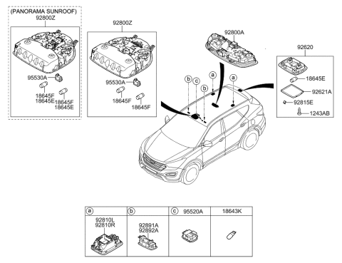 2015 Hyundai Santa Fe Sport Room Lamp Diagram