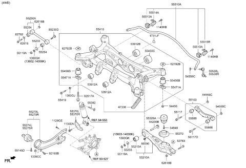 2014 Hyundai Santa Fe Sport Bolt Diagram for 21791-3W000