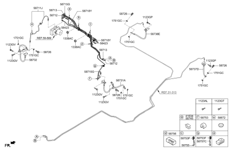 2014 Hyundai Santa Fe Sport Brake Fluid Line Diagram