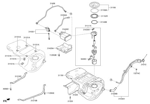 2015 Hyundai Santa Fe Sport Fuel System Diagram