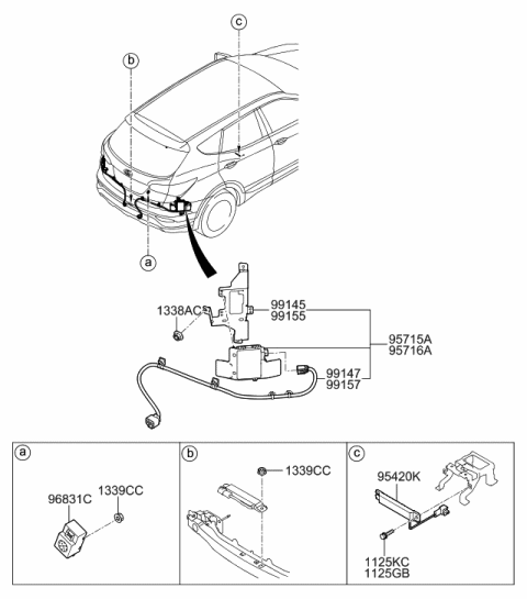 2014 Hyundai Santa Fe Sport Wiring-EXTENTION,LH Diagram for 95814-4Z0AS