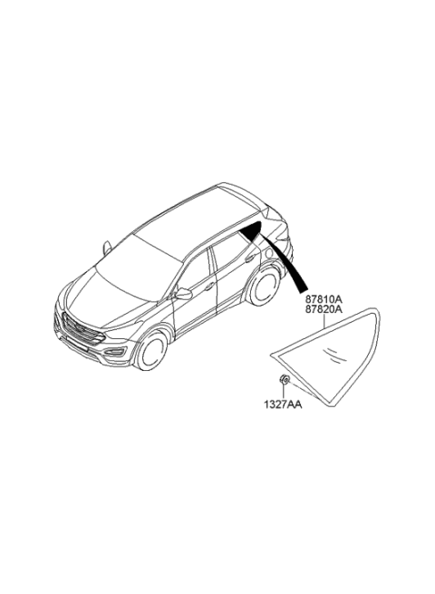 2014 Hyundai Santa Fe Sport Quarter Window Diagram