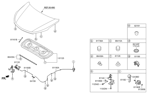 2015 Hyundai Santa Fe Sport Hood Trim Diagram