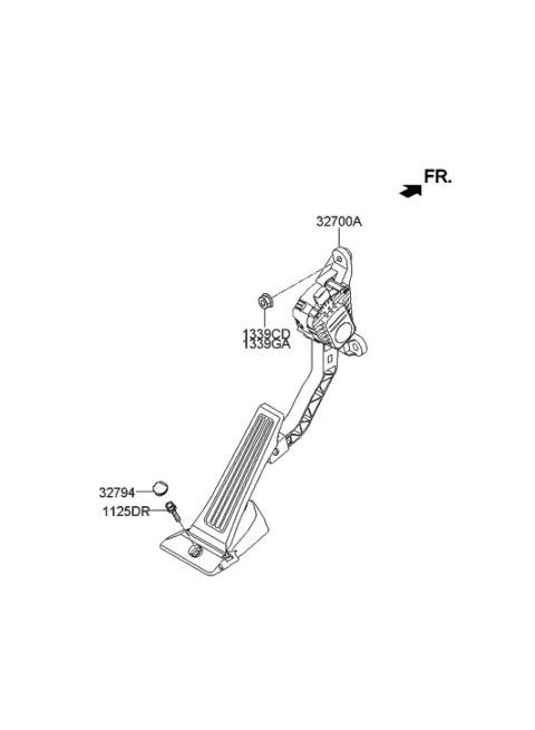 2015 Hyundai Santa Fe Sport Accelerator Pedal Diagram