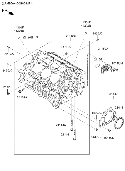 2014 Hyundai Genesis Old Body Style Cylinder Block Diagram 1