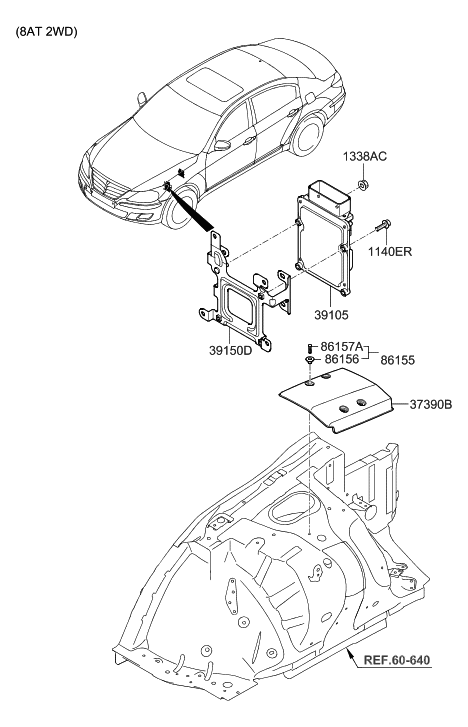 2012 Hyundai Genesis Electronic Control Diagram 12