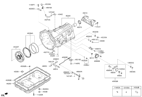 2010 Hyundai Genesis Auto Transmission Case Diagram 6