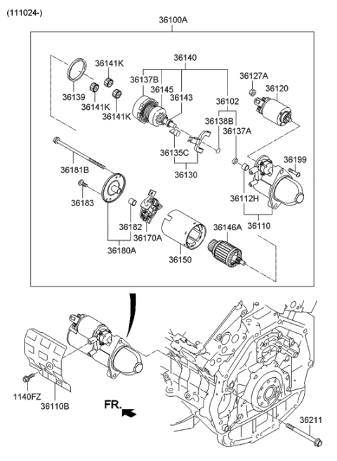 2012 Hyundai Genesis Starter Diagram 9