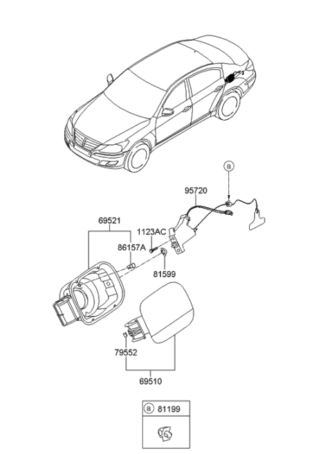 2014 Hyundai Genesis Old Body Style Fuel Filler Door Diagram